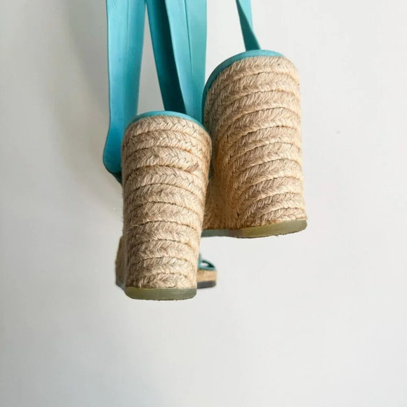 Missoni Sport Nkle Wrap Raffie Wedge Heels Sandals 40 - Picture 2 of 11